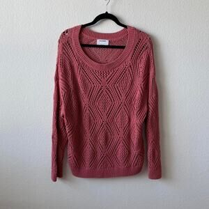 Pink Crochet Sweater